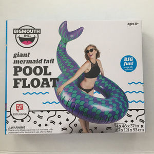 New BIGMOUTH Giant MERMAID TAIL Inflatable Float